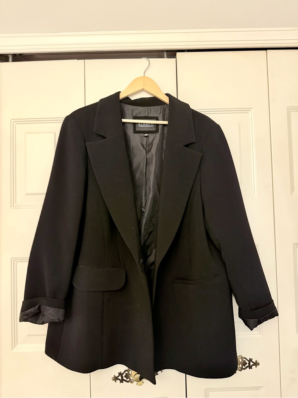 Eloquii Black Women's Blazer Jacket